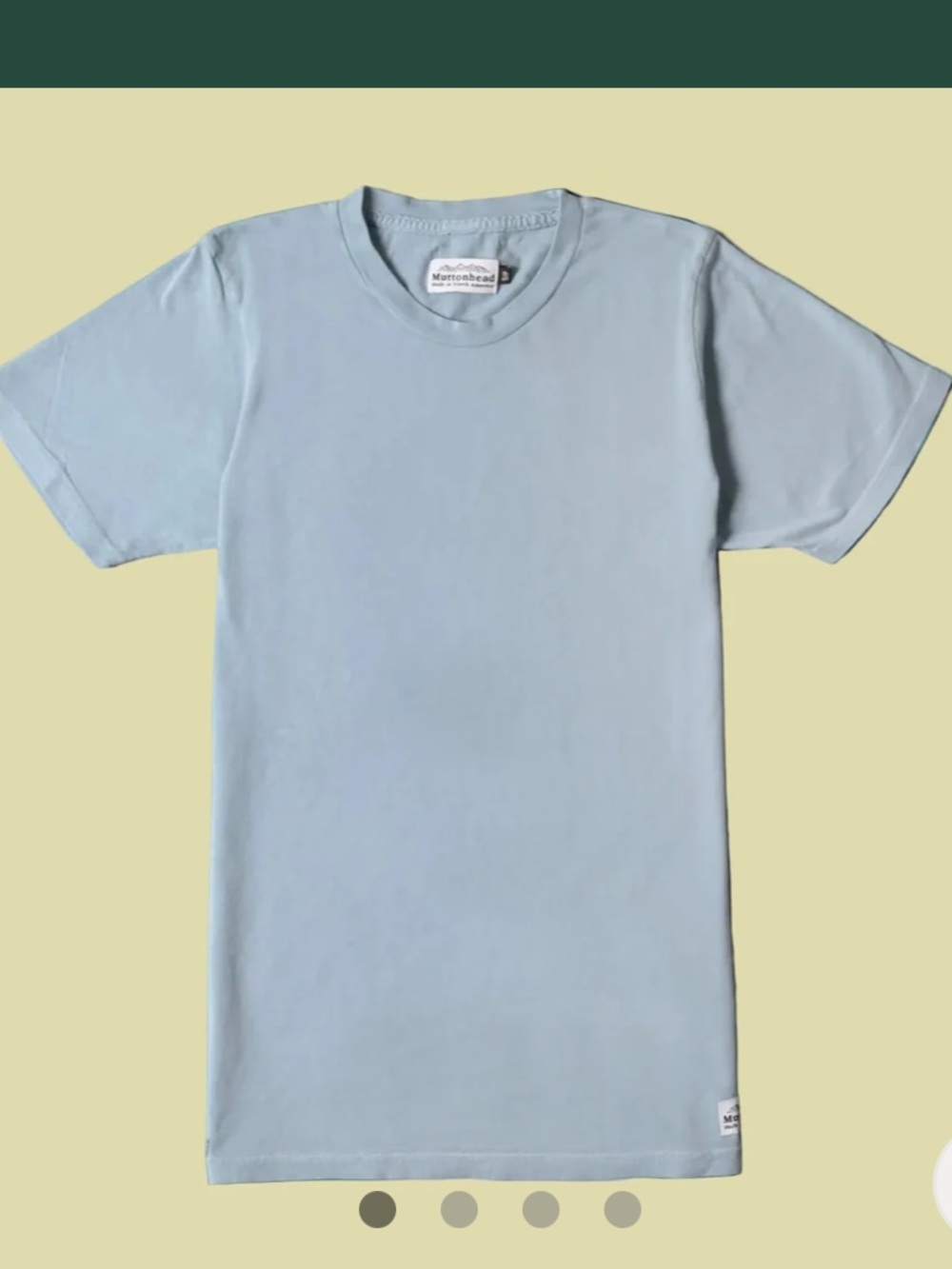 Muttonhead Vintage Pigment Dyed Tee - Washed Sky